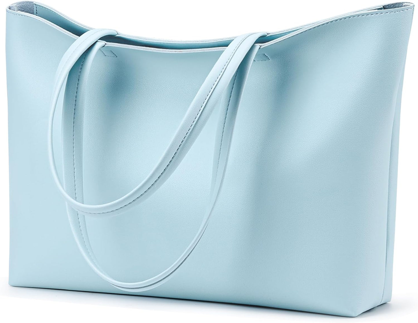KALIDI Tote Bag Zipper Shoulder Bag Faux Leather Purses for Women Large Casual Handbag Work Dating College