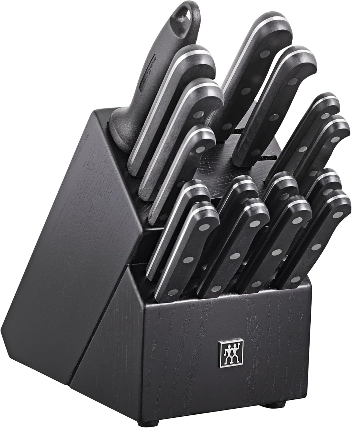 ZWILLING Gourmet 7-Piece Self Sharpening Block Set | Set Contains : 4" Paring | 6" Utility | 5" Tomato/Utility | 8" Bread | 8" Chef | Twin L Multi-Purpose Scissors