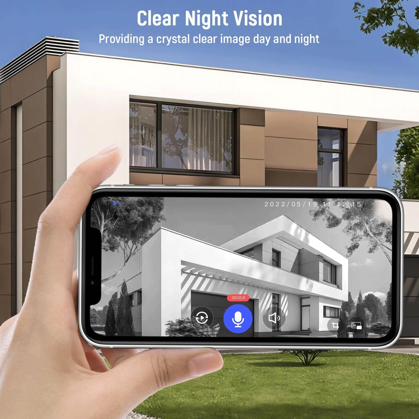 Occuwave 1080P Video Doorbell Camera Wireless with Chime Ringer, Cloud Storage, Live Image, 2-Way Audio, Night Vision, 2.4Ghz WiFi, Indoor Surveillance, Real-Time Alert (Brown+Black)