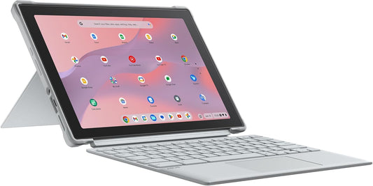 ASUS Chromebook CM30 Detachable Laptop, 10.5" 1920x1200 Display, MediaTek™ Kompanio 520, 8GB RAM, 128GB eMMC Storage, Garaged Stylus, ChromeOS, Fog Silver, CM3001DM2A-AS01TS-CB