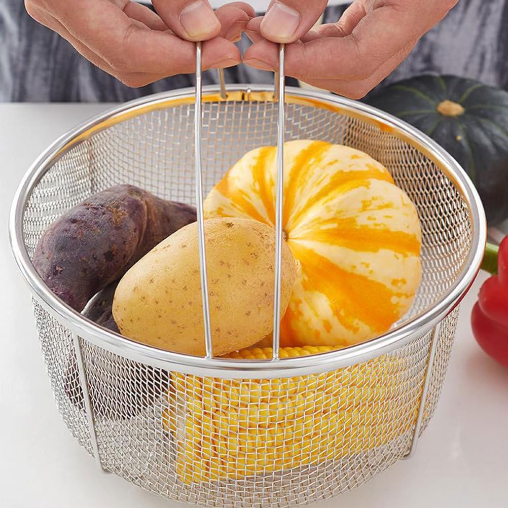 Purilite Select Stainless Steel Deep Fryer & Steamer Basket