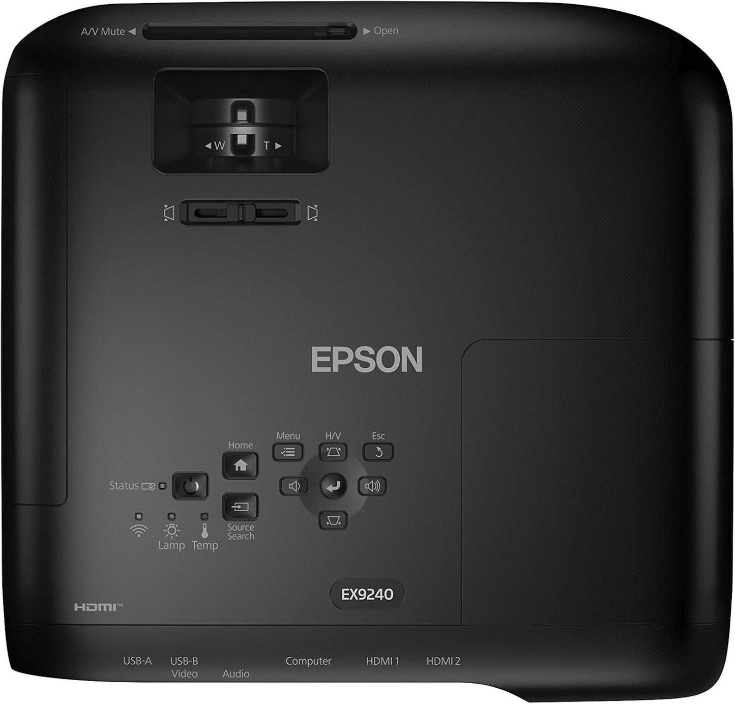 Epson Pro EX9240 3-Chip 3LCD Full HD 1080p Wireless Projector, 4,000 Lumens Color Brightness, 4,000 Lumens White Brightness, Miracast, 2 HDMI Ports, Built-in Speaker, 16,000:1 Contrast Ratio