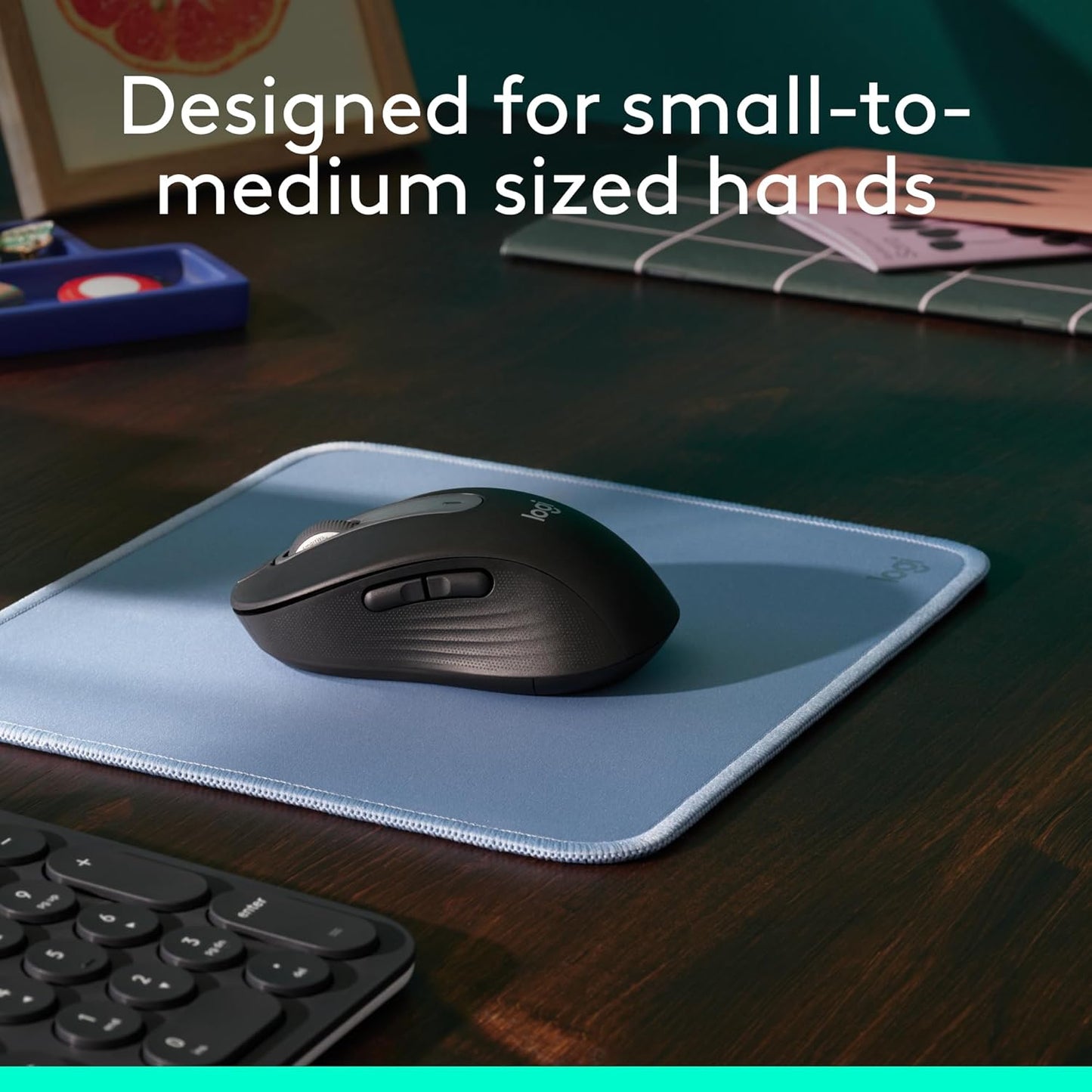 Logitech Signature M650 L Full Size Wireless Mouse - For Large Sized Hands, 2-Year Battery, Silent Clicks, Customizable Side Buttons, Bluetooth, for PC/Mac/Multi-Device/Chromebook - Black