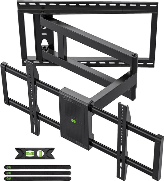 USX MOUNT Long Arm TV Wall Mount for Most 42-90 Inch TV up to 150 Lbs, 40 Inch Extension Full Motion TV Mount Swivel Tilt, Wall Mount TV Bracket Fit Wood Stud up to 24 Inch, Max VESA 800x400mm, XML035