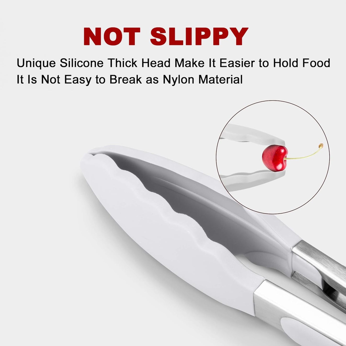 Purilite Select Silicone & Stainless Steel Kitchen Tongs