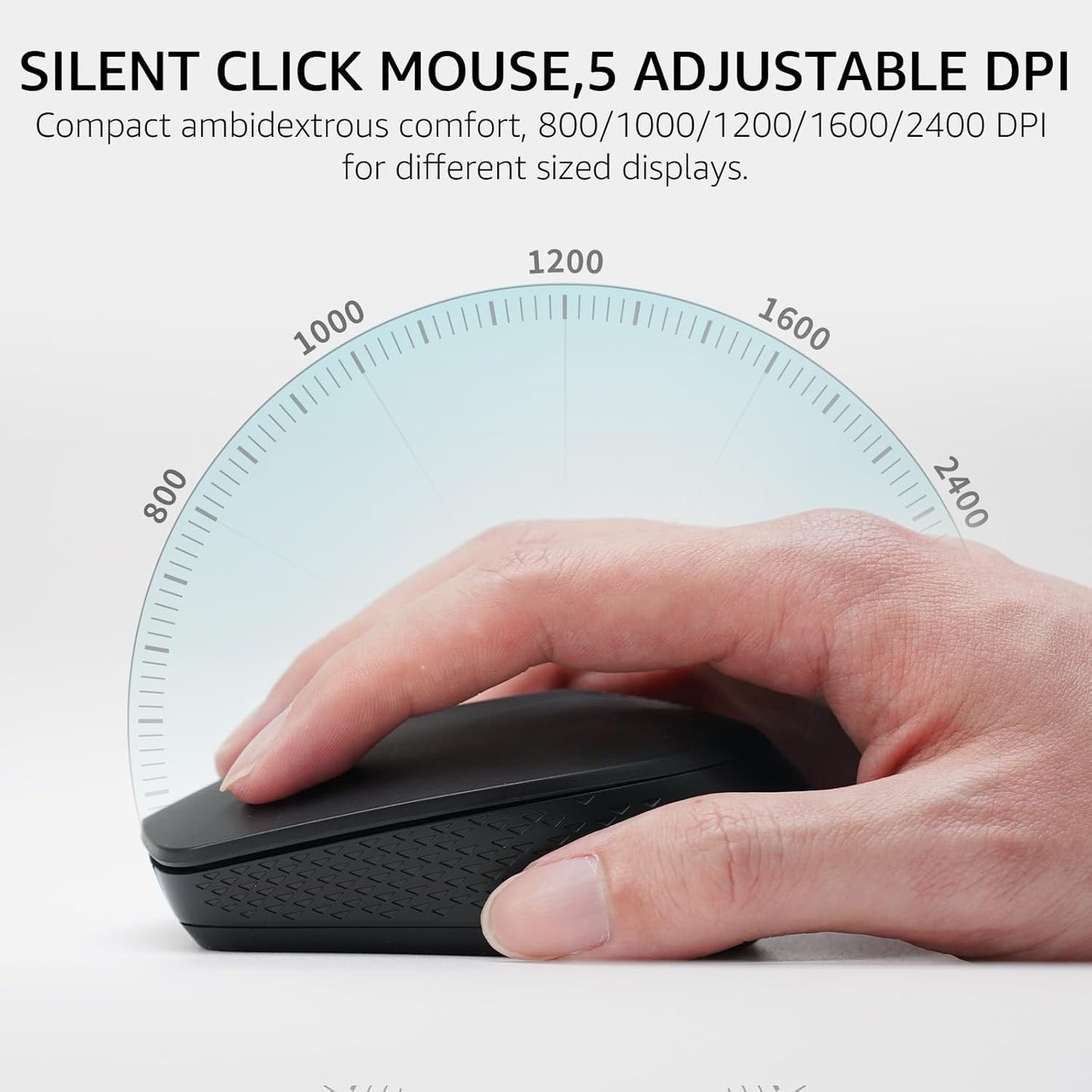 RAPOO Keyboard and Mouse Wireless - 9010M Multi-Device Wireless Keyboard Mouse Combo, 2.4GHz/Bluetooth 5.0/4.0 Wireless Keyboard Mouse Set for Windows/Mac/Linux/Chrome, Support 4 Devices, Silent Click