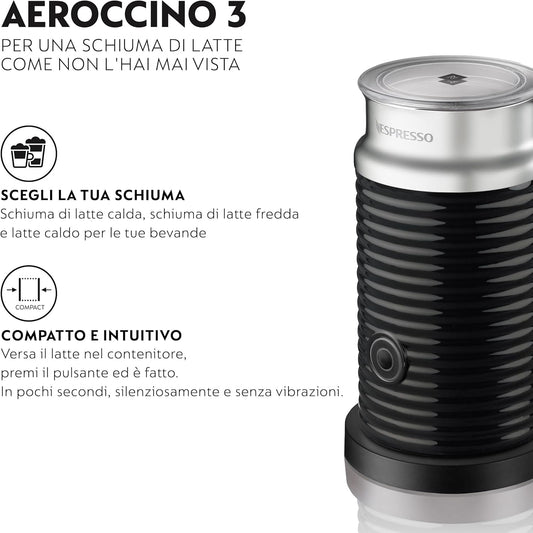 Aeroccino 3 (Milk frother) NESPRESSO (Black) Mains operated - stand alone by Aeroccino 3 - PuriLite