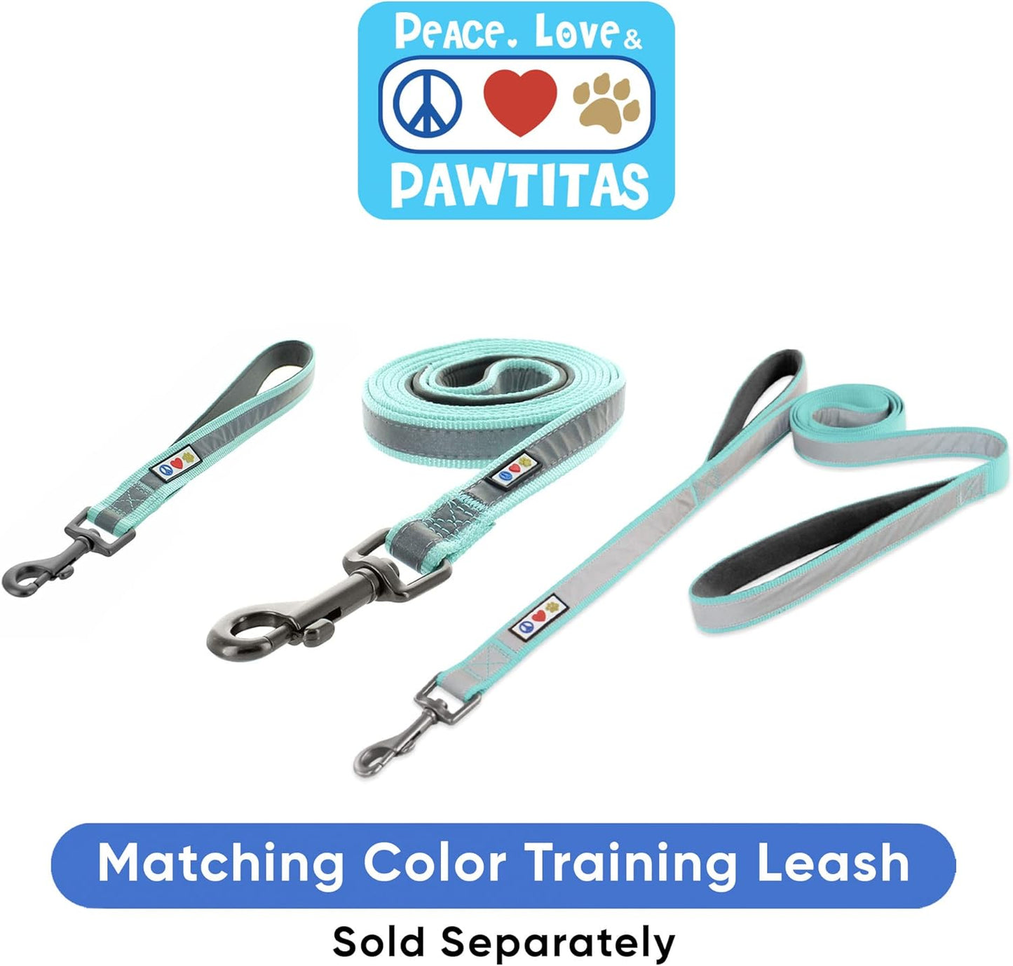 Pawtitas Chain Martingale Dog Collar Puppy Collar Reflective Dog Collar Training Dog Collar Behavioral Dog Chain Collar Collar Large Dog Collar Orange Dog Collar