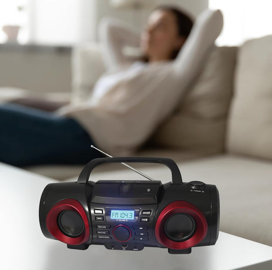 NAXA NPB-267 Mp3/Cd Classic Bluetooth Boom Box - PuriLite