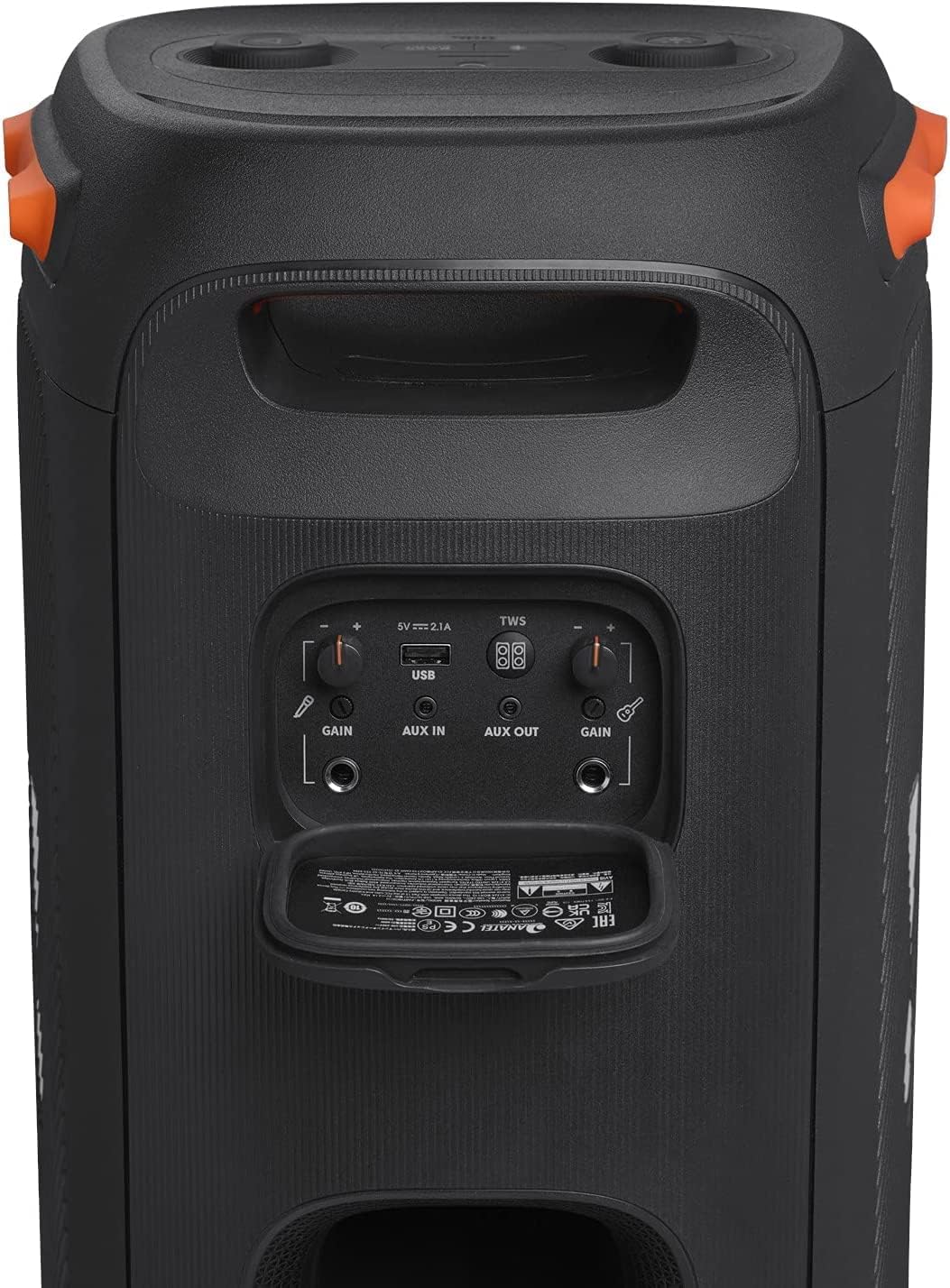 JBL PartyBox 110 Portable Party Speaker with 160W Powerful Sound, Built-in Lights, Up to 12 Hours of Playtime and IPX4 Splashproof Design - Black