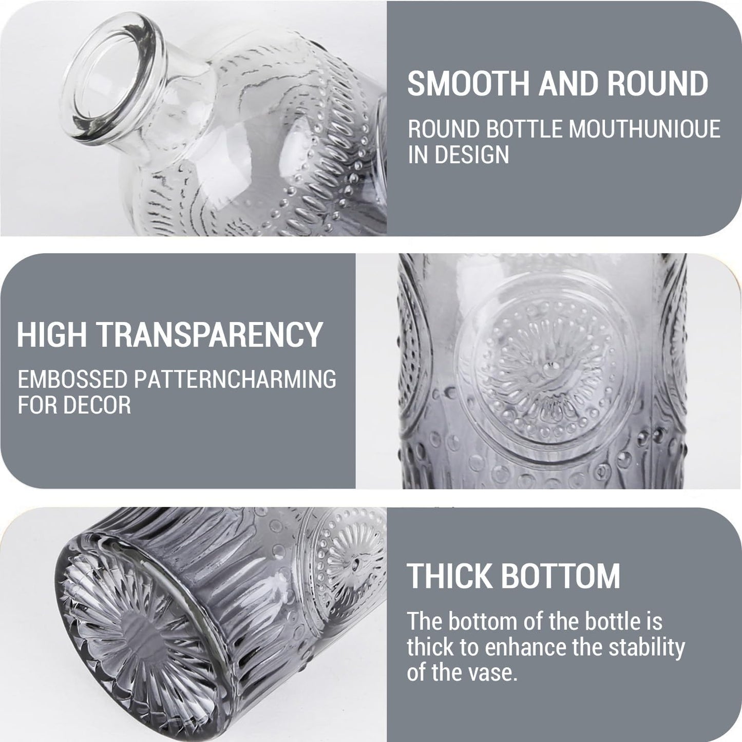 Sawoake Mini Bud Vases As Wedding Centerpieces for Tables,Clear Bud Vases for Flowers,Small Flower Vases Suitable for Birthday Party,Anniversary,Wedding Reception,Baby Shower (Clear-12PCS)