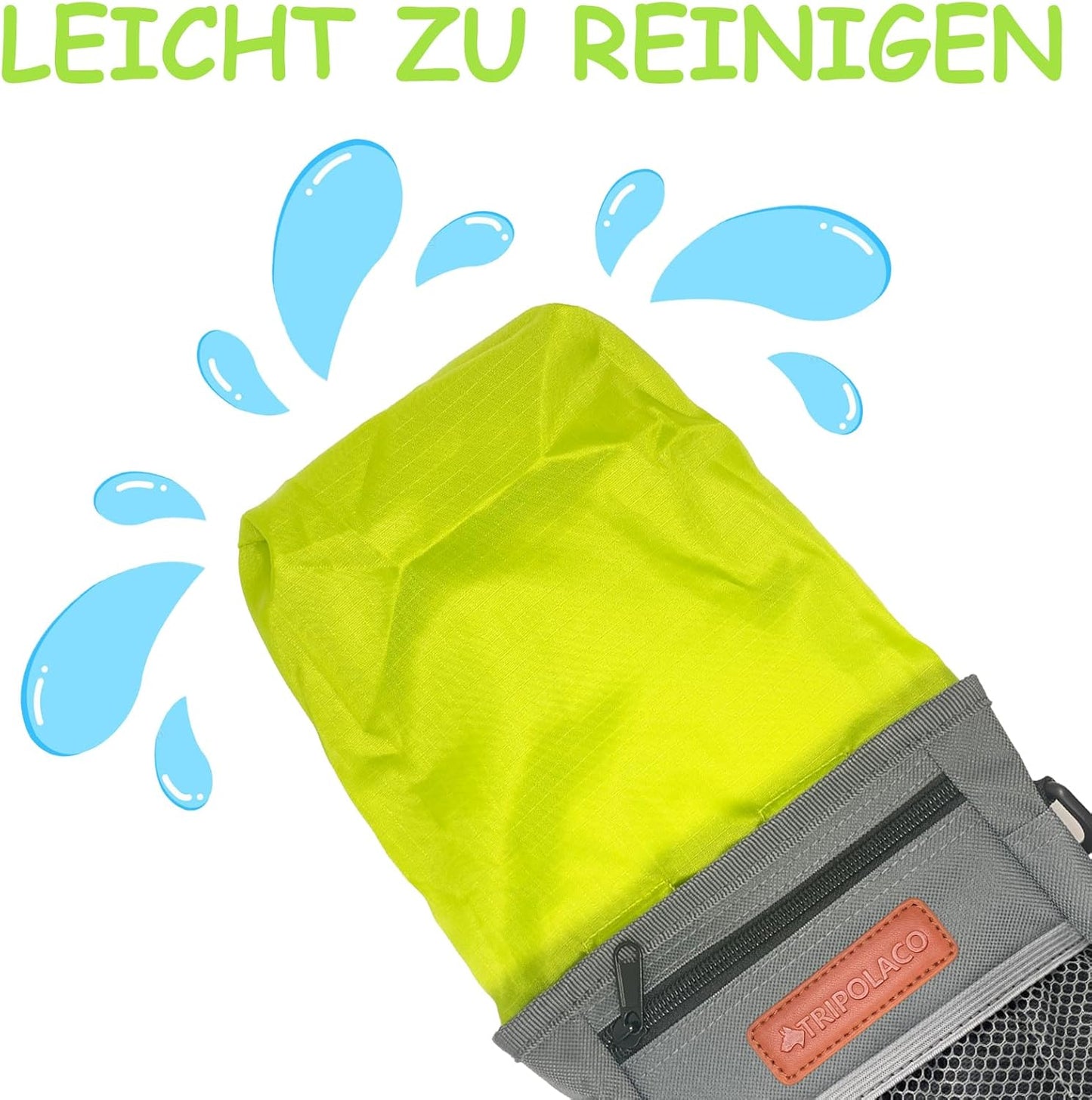 TRIPOLACO Dog Treat Pouch, Large Treat Pouches for Pet Training with Multiple Pockets, Built-in Poop Bag Dispenser & Phone Holder, 3 Wear Styles, Ideal Dog Treat Bag for Training & Walks