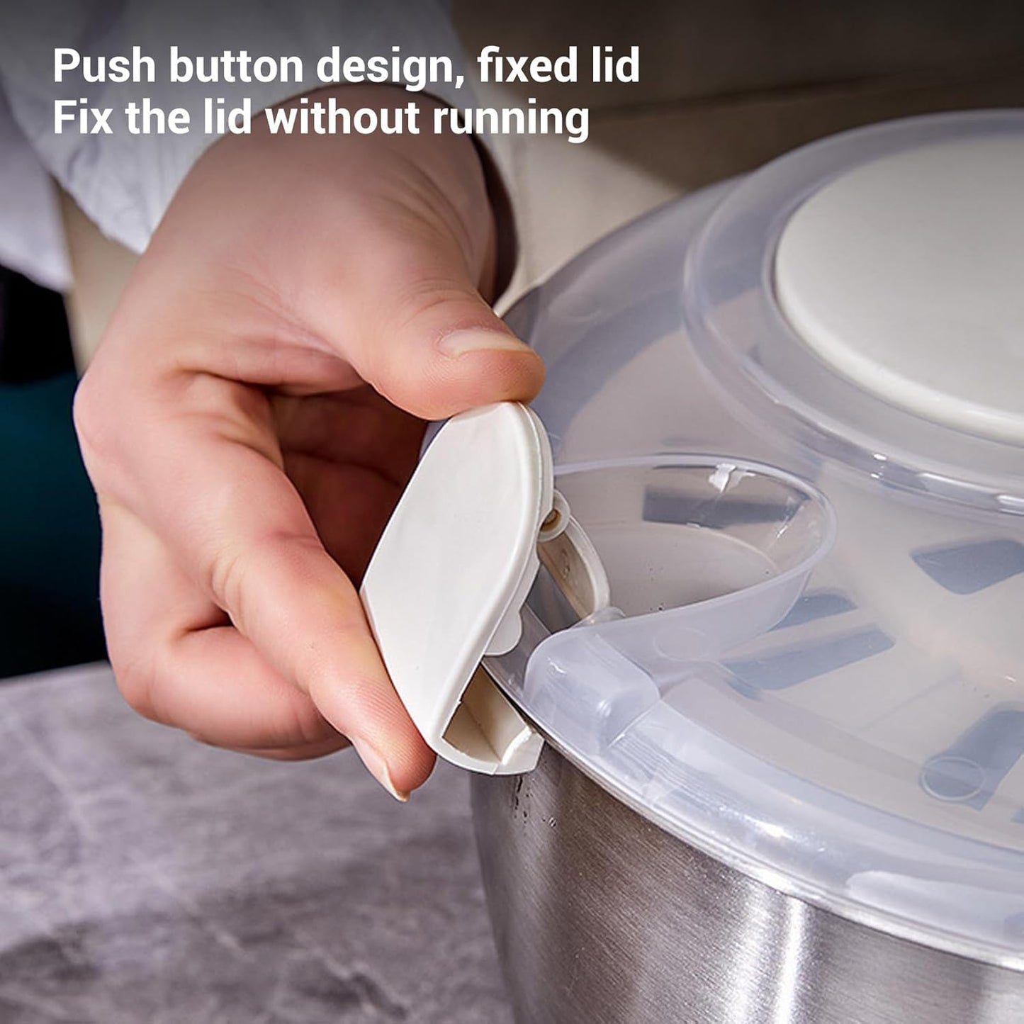 FLEXMAN Stainless Steel Salad Spinner, 5L/5.3Qt Multifunctional Lettuce Spinner Vegetable Dryer with Lid, Drain Bowl Colander for Home Kitchen, Dishwasher Safe