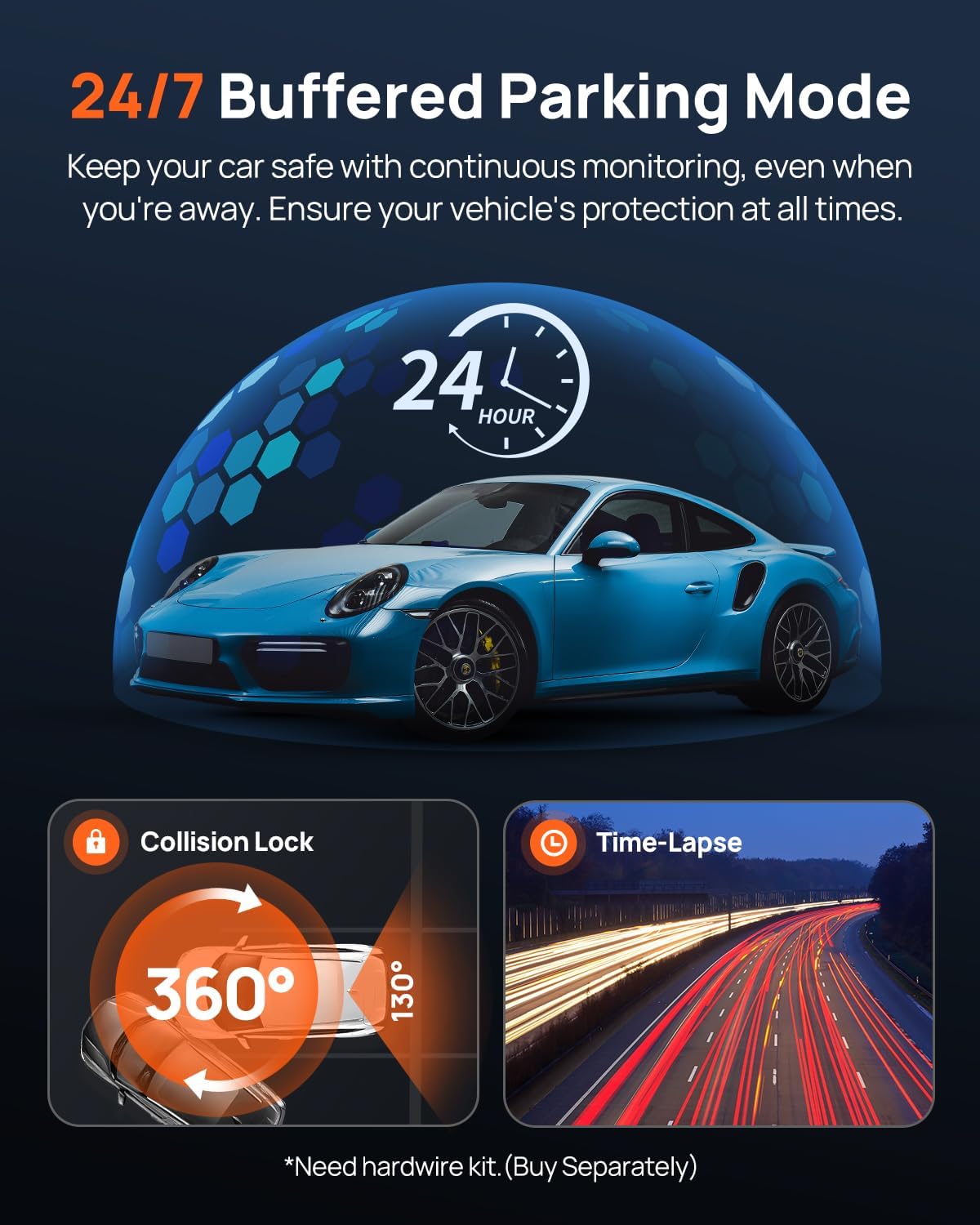70mai Dual Dash Cam Front and Rear 4K, Car Camera for Cars with Sony IMX678 Sensor, STARVIS 2 Night Vision, AI Motion Detection, ADAS, Wi-Fi 6, Parking Monitor, Voice Control (4K Omni X800)