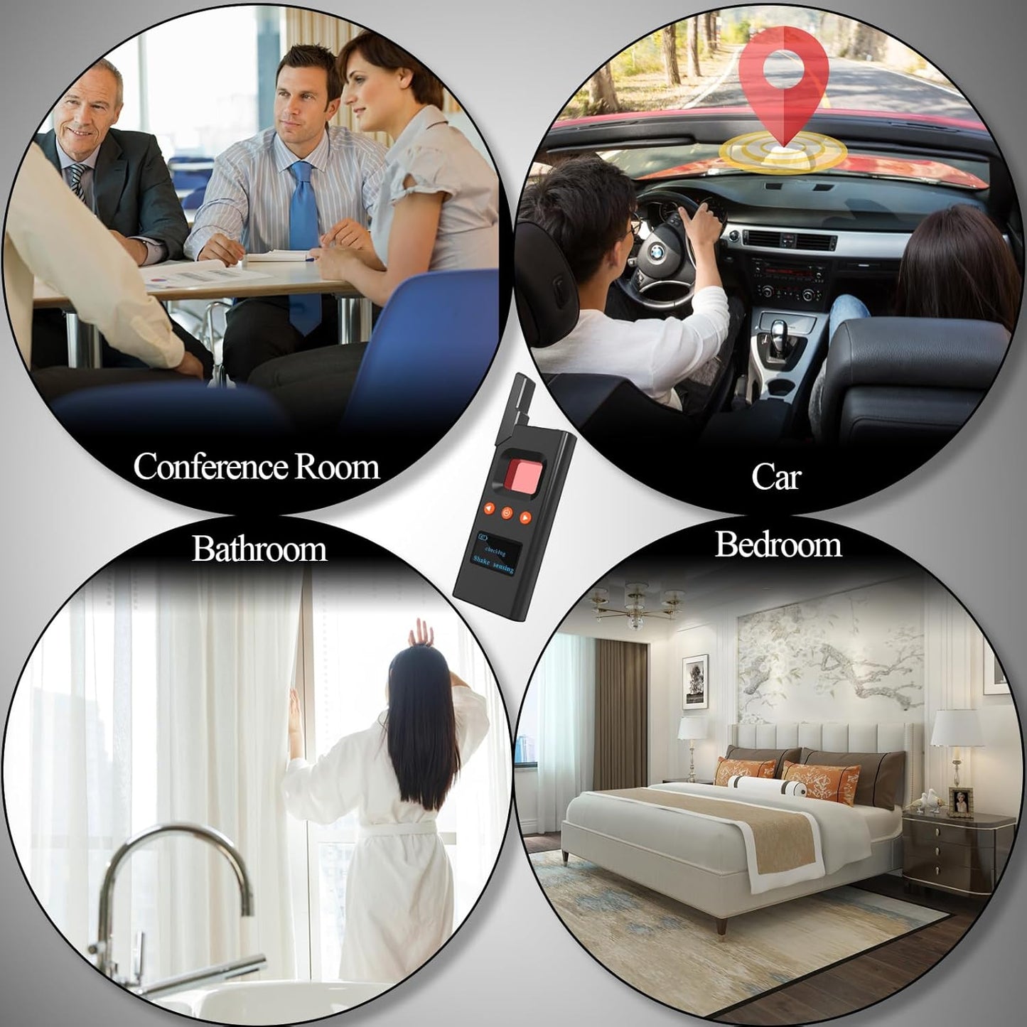 KAXYUYA Camera Finder, Hidden Camera Detector Bug Detector, Tracker Detector, Personal Privacy Protection Device for Car, Hotel, Meeting, Travel