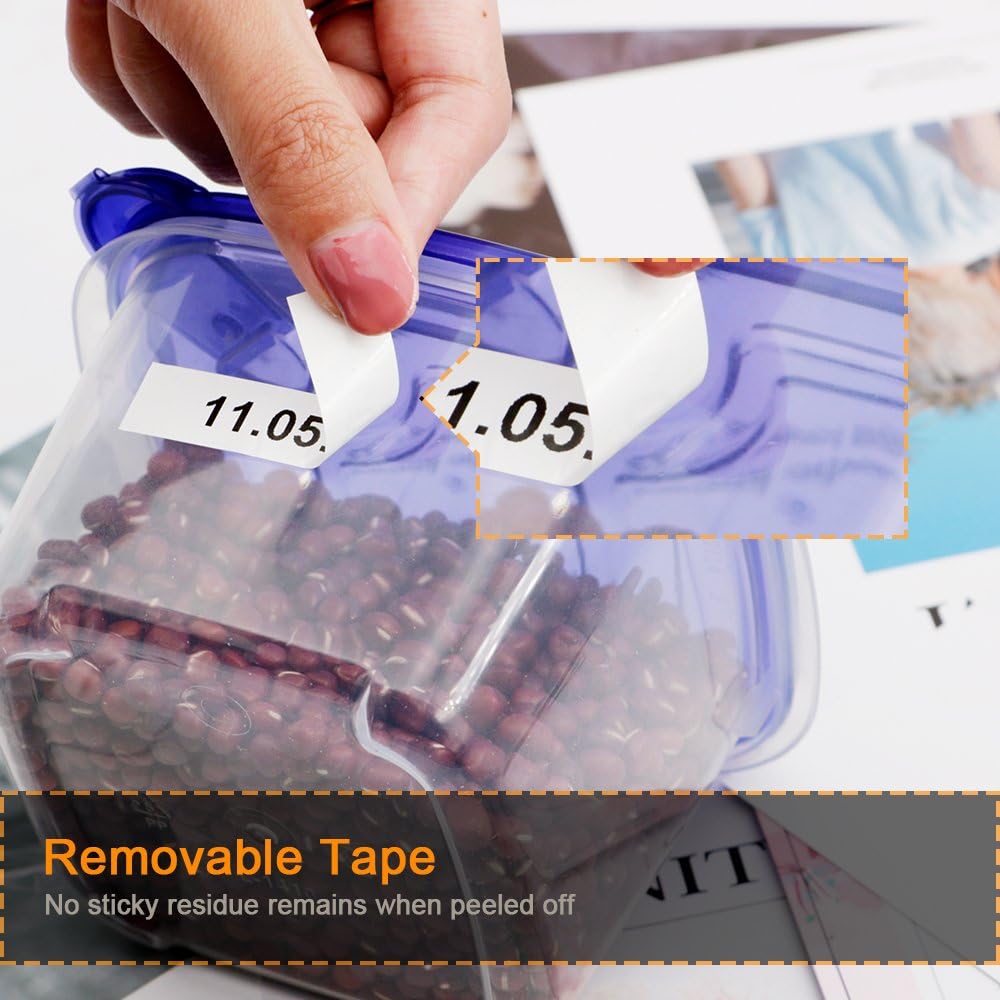 5 Pack Replacement for TZe-231 P Touch Label Tape Compatible with Brother P-Touch (TZ231 TZe231) Standard Laminated 12mm, Black on White, for Label Maker Tape PTH110 PT-D210 D220 D200 H100