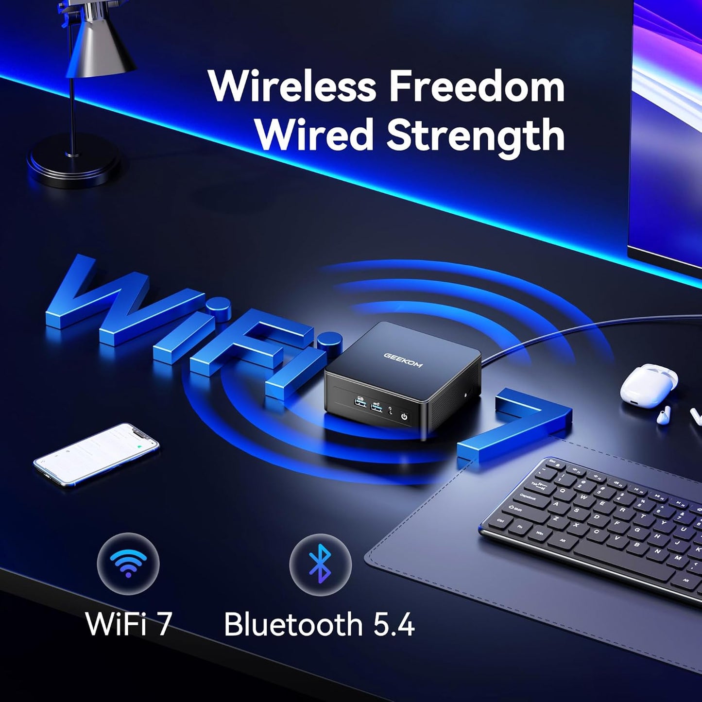 GEEKOM IT15 Mini PC (3-Year Quality Support) with The Most Powerful 15th Gen Intel Core Ultra9-285H, 32GB DDR5& 2TB M.2 2280 NVMe Gen4*4 SSD, Mini Desktop Win11 Pro, WiFi7/BT5.4/Dual 2.5G LAN/USB4/8K
