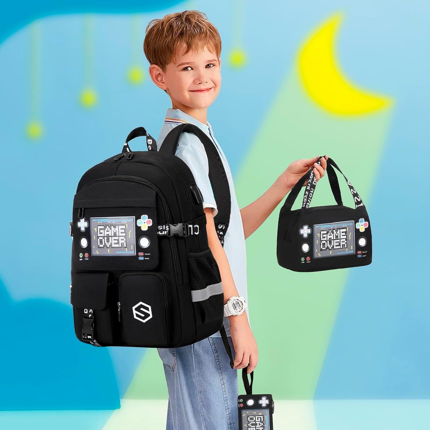 Scothen Cool Luminous School Backpacks for Boys