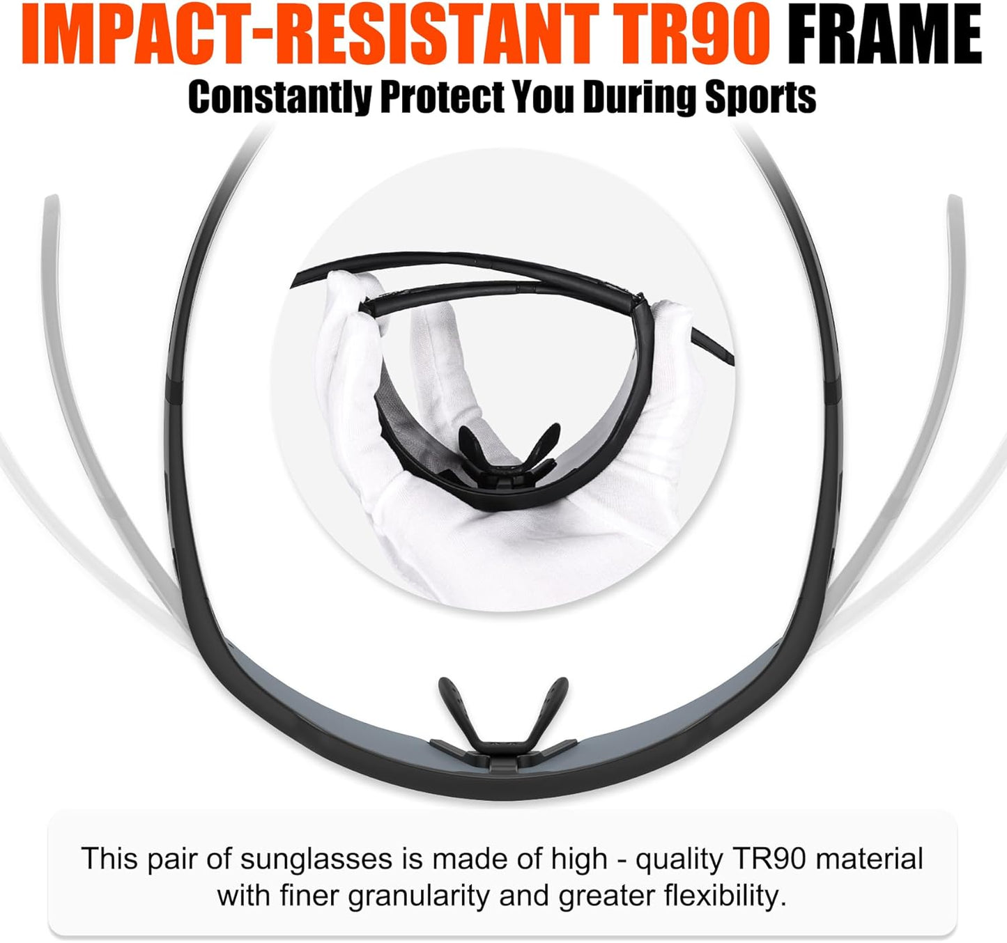 X-TIGER Polarized Cycling Glasses with 5 Interchangeable Lenses,MTB Biking Baseball Running Sports Sunglasses for Men Women