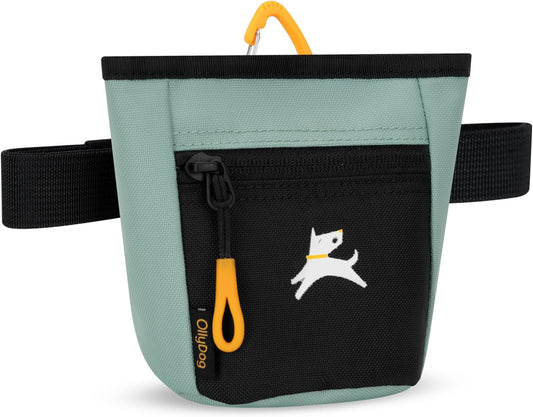 OllyDog Goodie Treat Bag, Dog Treat Pouch, Waist Belt Clip for Hands-Free Training, Magnetic Closure, Dog Training and Behavior Aids, Three Ways to Wear (Surf) - PuriLite
