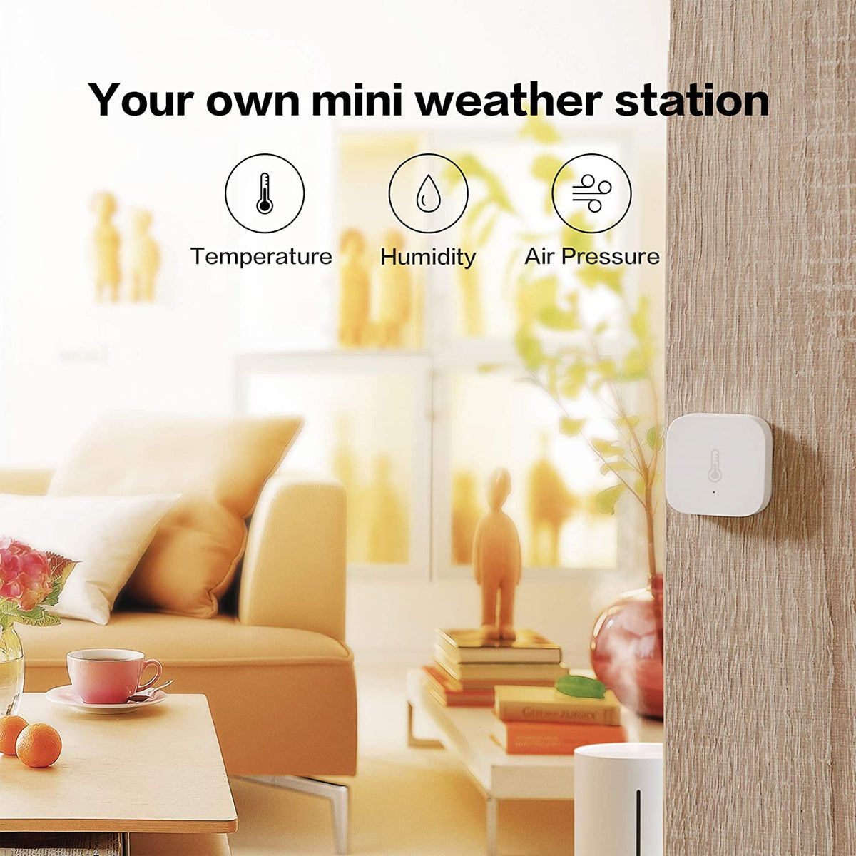 Aqara Zigbee Temperature and Humidity Sensor-3 Pack, Wireless Thermometer Hygrometer for Home Automation, Remote Monitoring, Aqara Hub Required, Compatible with Apple HomeKit, Alexa, Works with IFTTT - PuriLite