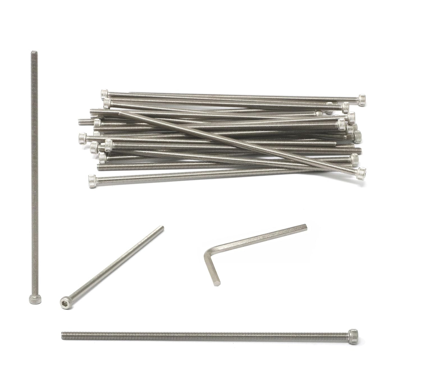 iexcell 25 Pcs M6 x 20mm Thread Pitch 1 mm Stainless Steel 304 Hex Socket Head Cap Screws Bolts Kit