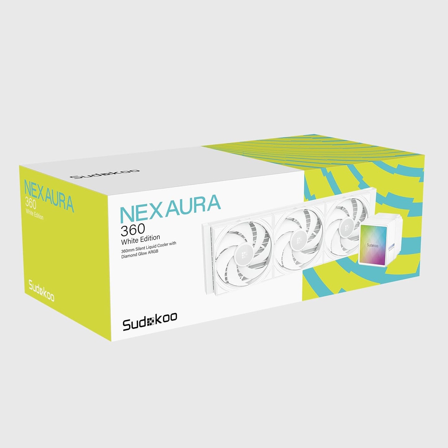 Sudokoo NEXAURA 240 White Liquid CPU Cooler: 240mm AIO CPU Cooler with PWM Pump & ARGB Pump Head - Water Cooling with FDB Fans for Intel LGA 1851/1700/1200/115X AMD AM5/AM4