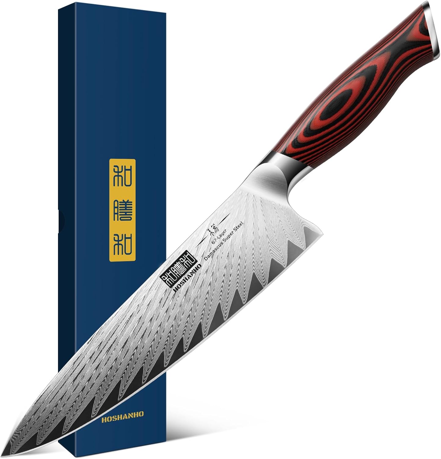 HOSHANHO Fillet Knife 7 Inch, Damascus Steel Boning Knife, Professional Fish Fillet Knife for Meat Chicken Cutting, Meat Knife with G10 Ergonomic Handle