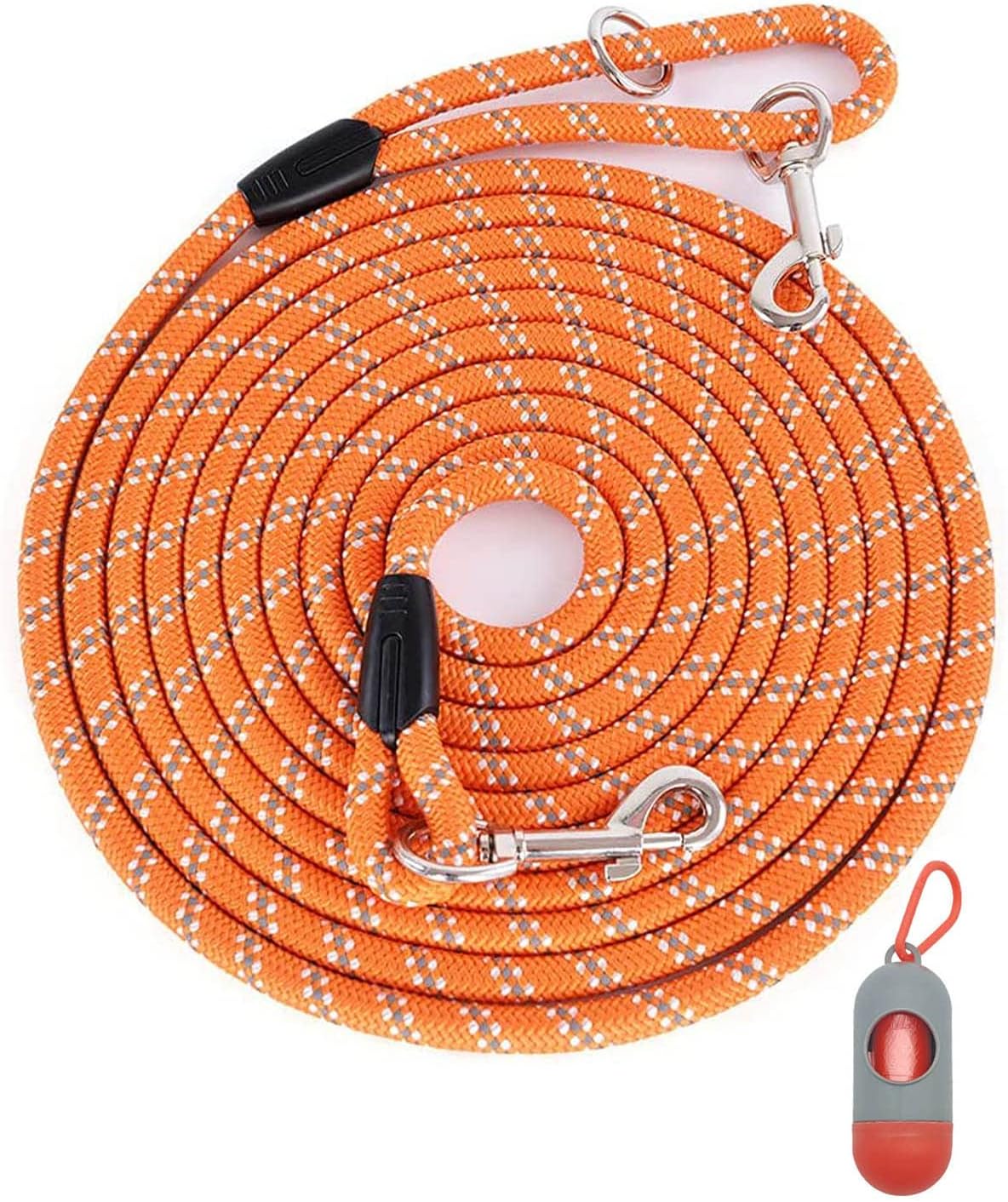 Long Rope Leash for Dog Training 10FT 16FT 30FT 50FT 100FT, Reflective Threads Check Cord Dog Leash Tie-Out Cable, Heavy Duty Dog Lead for Large Medium Small Dogs Outside Walking, Playing, Camping, or Yard