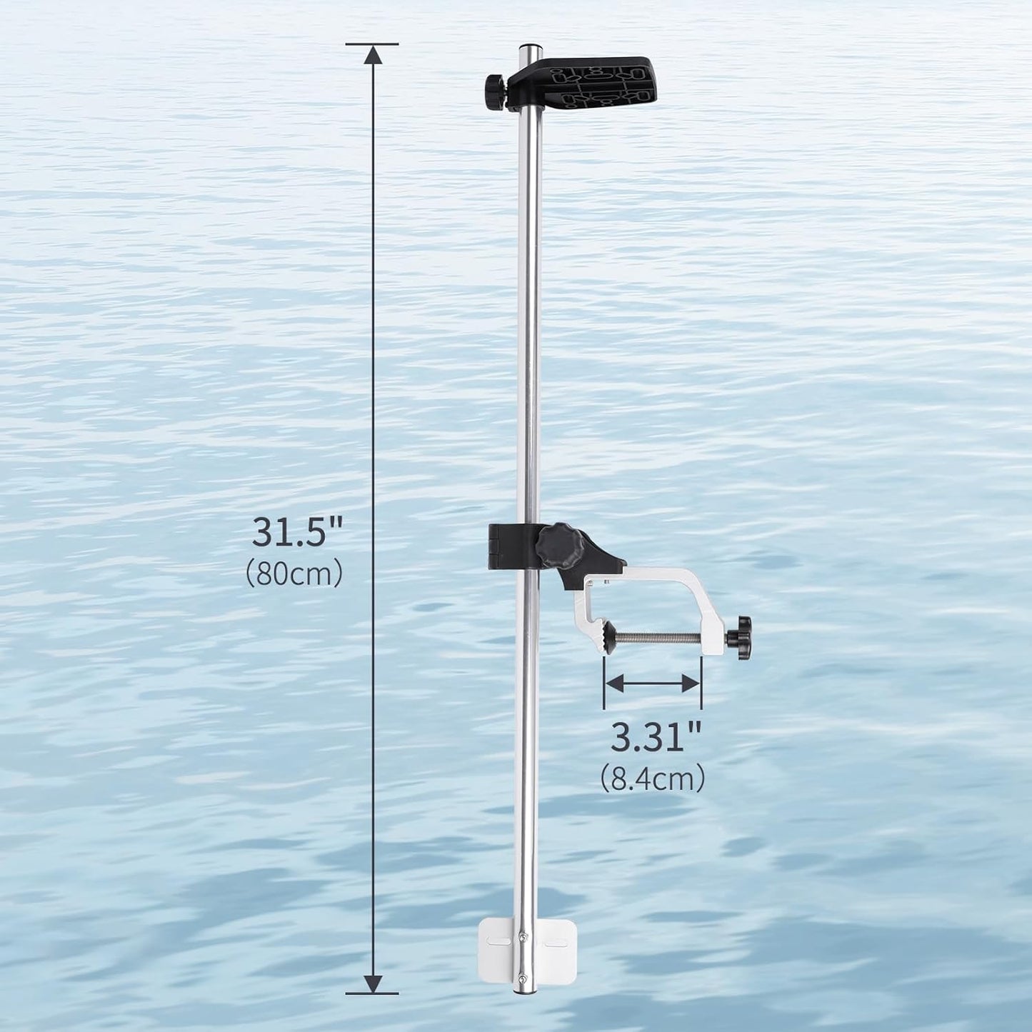 Xproutdoor Portable Transducer Mount, 360° Adjustable Rotatable Fish Finder Mount, Transducer Mounting Bracket for Boat Canoe Kayak