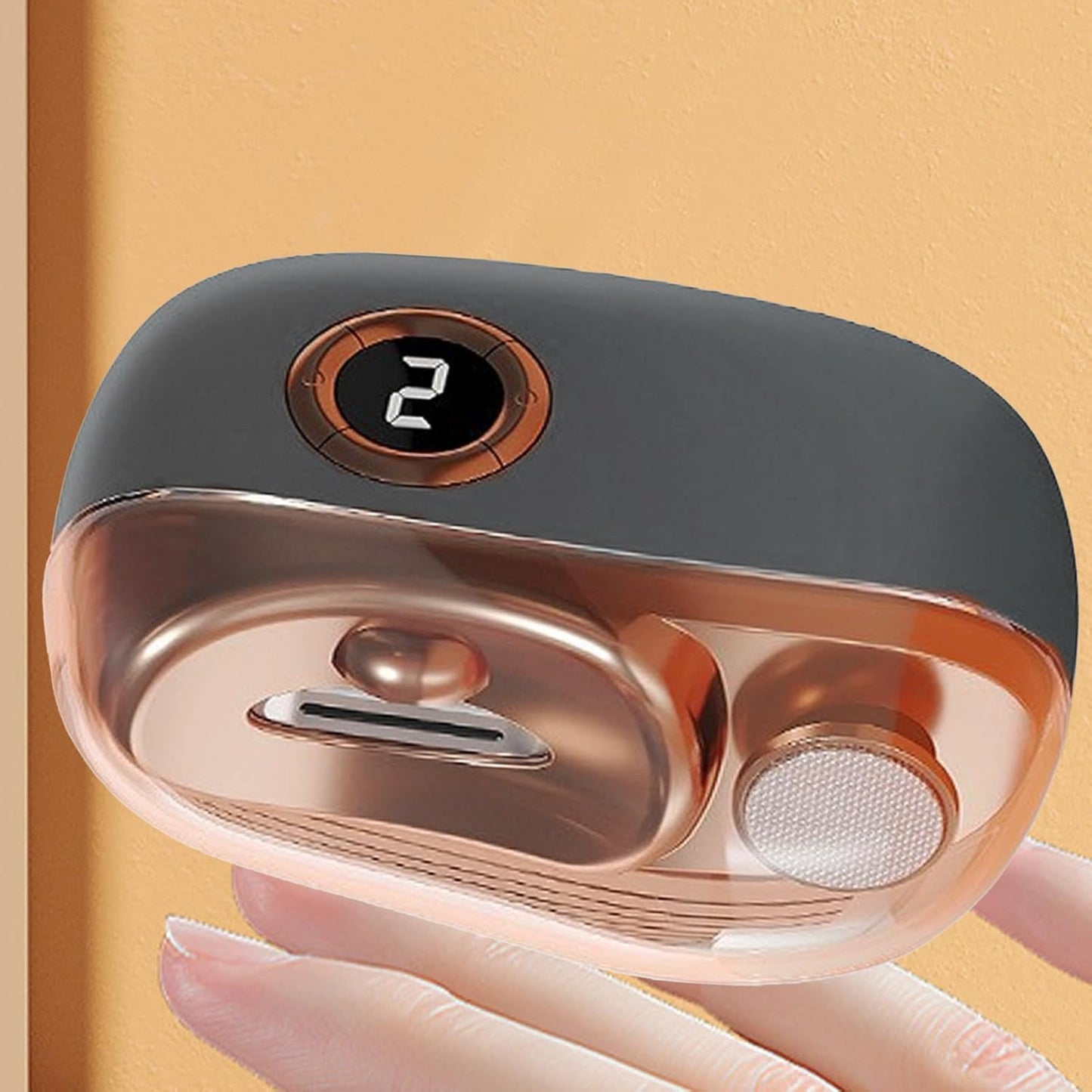 Electric Nail Clippers for Seniors - Automatic Nail Clipper | USB Rechargeable Fingernail Trimmer | LED Nail Clippers with 3-Speed Settings & Scraps Storage for Travel Home
