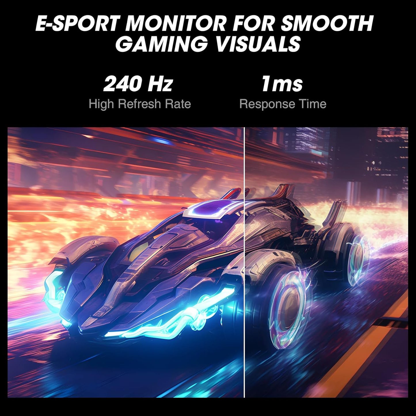 KOORUI 32 inch Curved Gaming Monitor - QHD (2560 x 1440) 2K Display, 170Hz 144Hz Monitors, 1500R Curvature, 1ms, HDR10, Adaptive Sync, Tilt Adjustable, DisplayPort HDMI, Black - 32E6QC