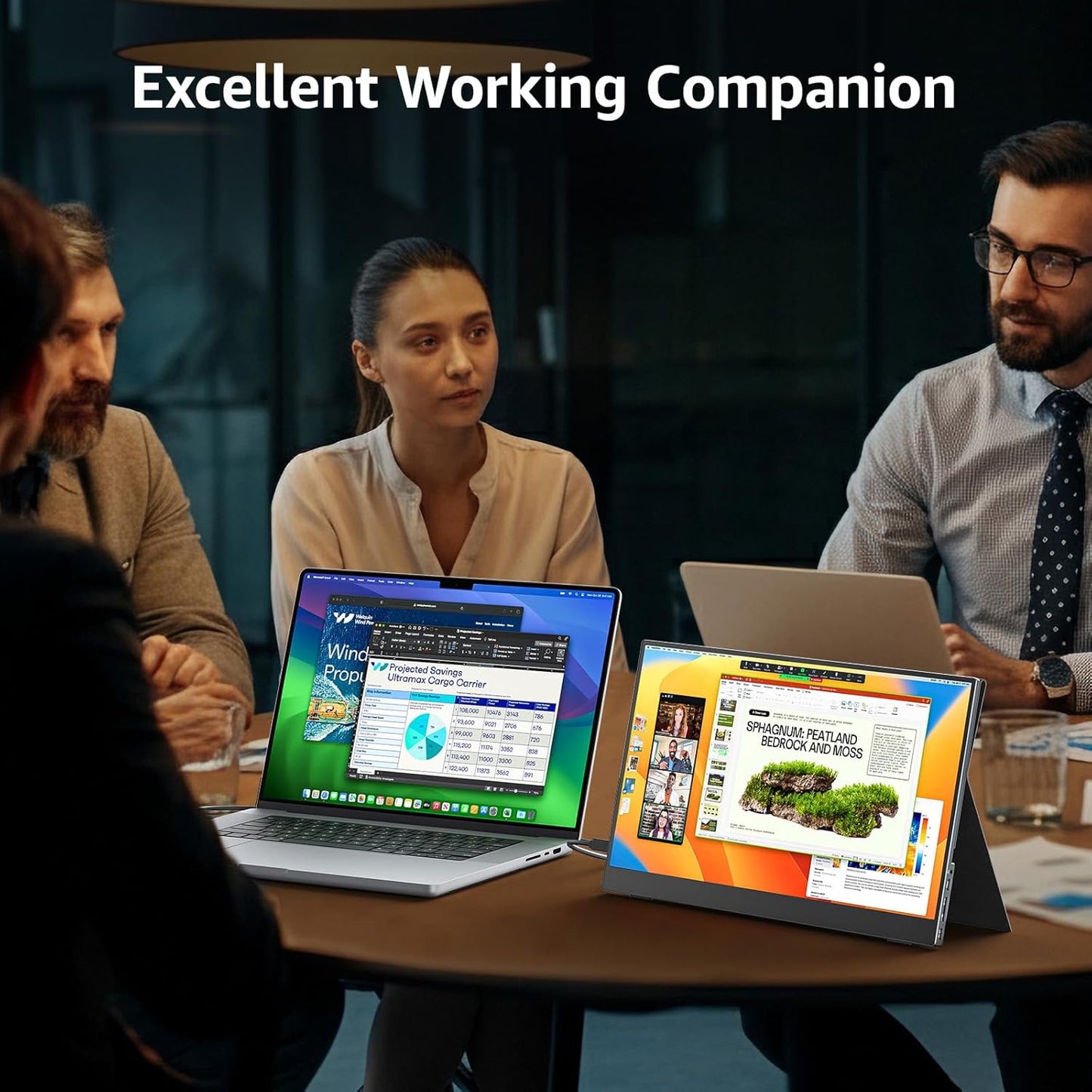 cocopar Portable Monitor 18.5 inch 1080P 100Hz 72% NTSC USB-C HDMI Large Portable Monitor for Laptop MacBook Xbox PS4/5 Switch