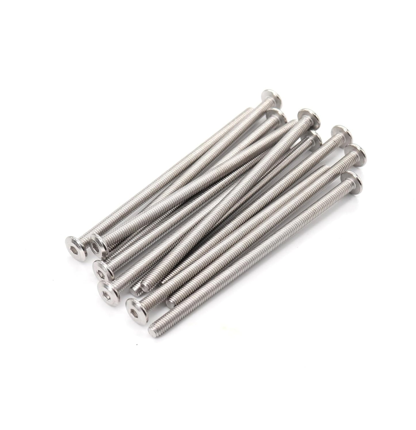 binifiMux 4pcs M10-1.25 x 70mm Serrated Flanged Hex Bolts Flange Hexagon Screws, Stainless Steel 18-8 (304), Plain Finish, DIN 6921