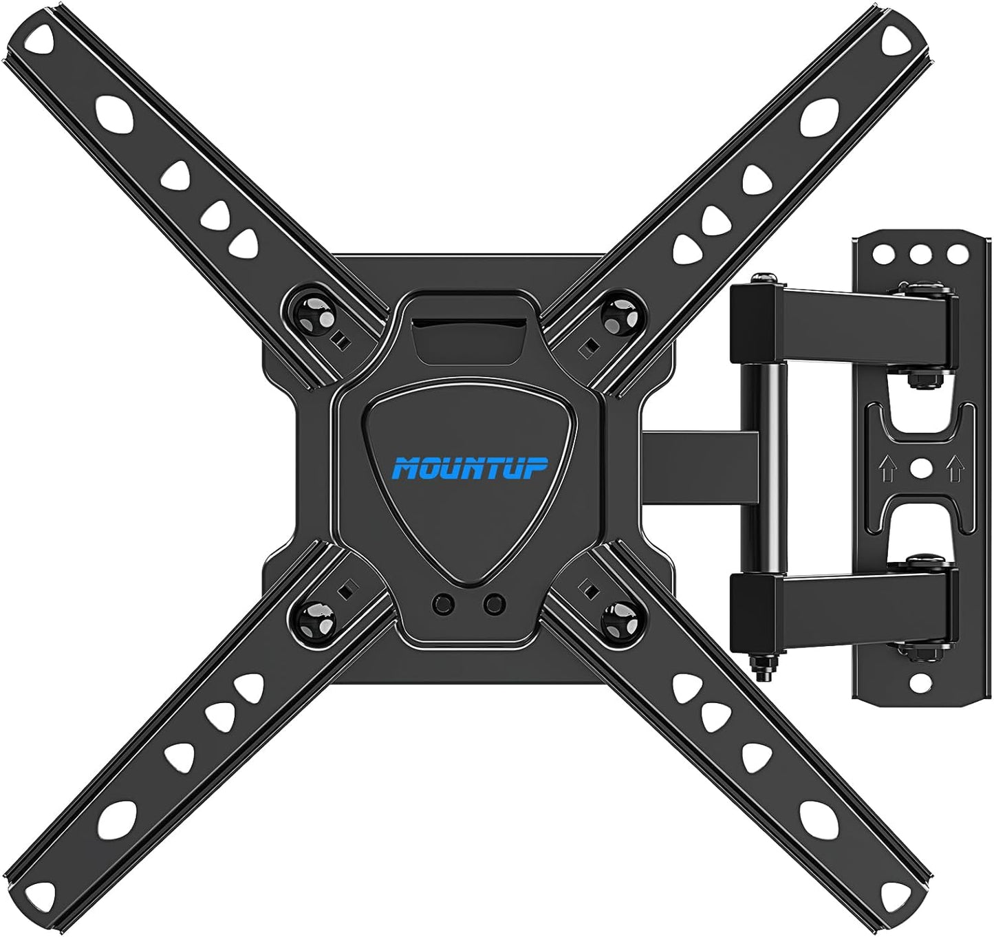 MOUNTUP Full Motion TV Wall Mount for Most 26-50 Inch TVs, Max VESA 300x300mm Wall Mount TV Bracket with Swivel Tilting Extension Level Adjustment for LED LCD Flat Curved TVs Up to 53 LBS MU0018