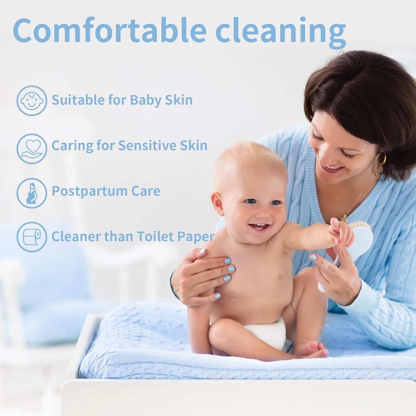 VITCOCO Rechargeable Portable Bidet for Travel, High Pressure Handheld Sprayer with IPX7 Waterproof, 400ml Travel Bidet with Anti-Mistouch Design for Women/Men, Postpartum Care, Hygiene Cleaning