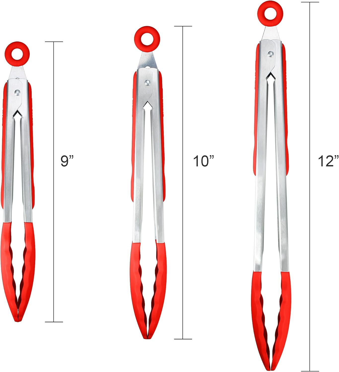 Purilite Select Silicone & Stainless Steel Kitchen Tongs