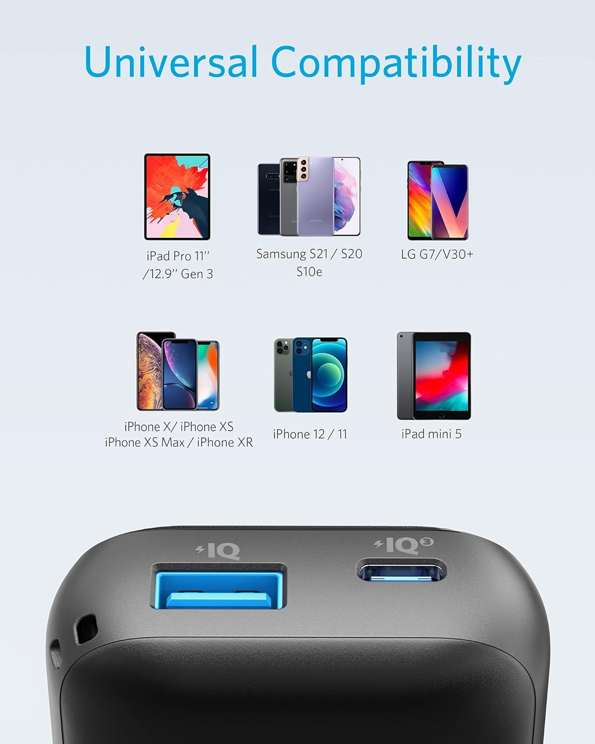 Anker PowerCore 10,000 mAh Redux, 10K Power Bank USB-C Power Delivery (18W) Portable Charger for iPhone 15/15 Plus/15 Pro/15 Pro Max, iPhone 14/13/12 Series, Samsung S10, Pixel 3/3XL, iPad Pro 2018