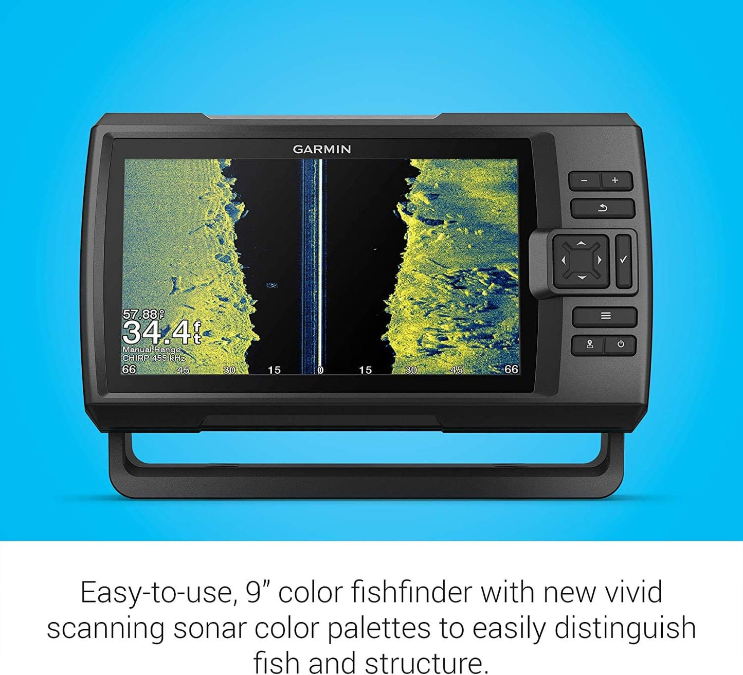 Garmin Striker Vivid 4cv Bundle with Transducer and Protective Cover, 4-inch Color Fishfinder, Vivid Scanning Sonar Color Palettes 010-02550-00