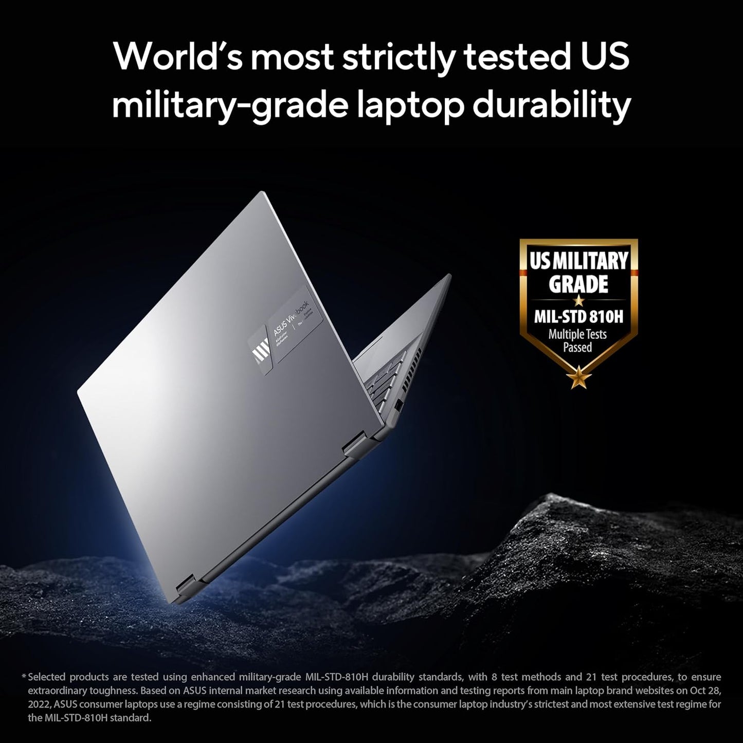 ASUS Vivobook S 14 Flip Laptop, 14” WUXGA 16:10 Touch Display, AMD Ryzen 7 7730U CPU, AMD Radeon™ Graphics, 16GB RAM, 512GB SSD, Fingerprint Sensor, Windows 11 Home, Quiet Blue, TN3402YA-AS71-CA
