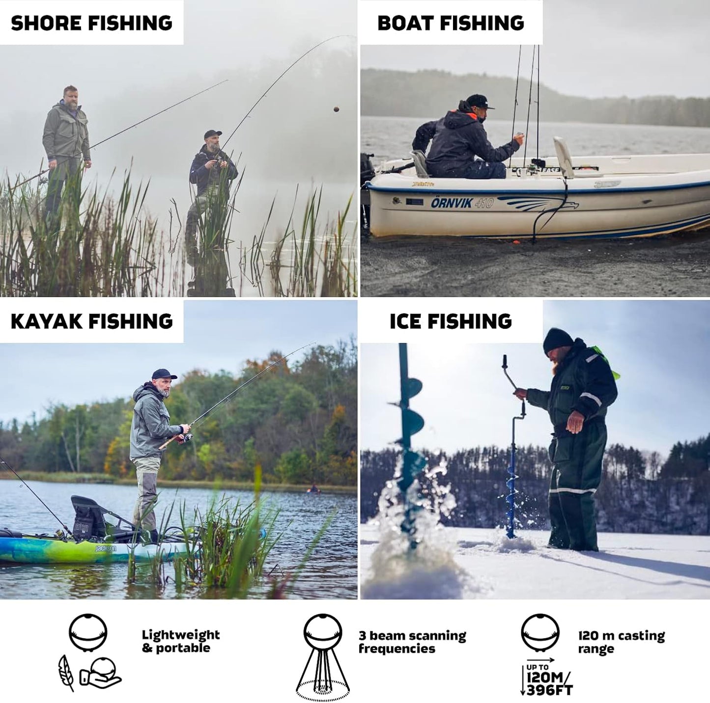 Deeper Chirp+ 2 Sonar Fish Finder - Portable Fish Finder and Depth Finder for Kayaks, Boats and Ice Fishing with GPS Enabled | Castable Deeper Fish Finder with Free User Friendly App