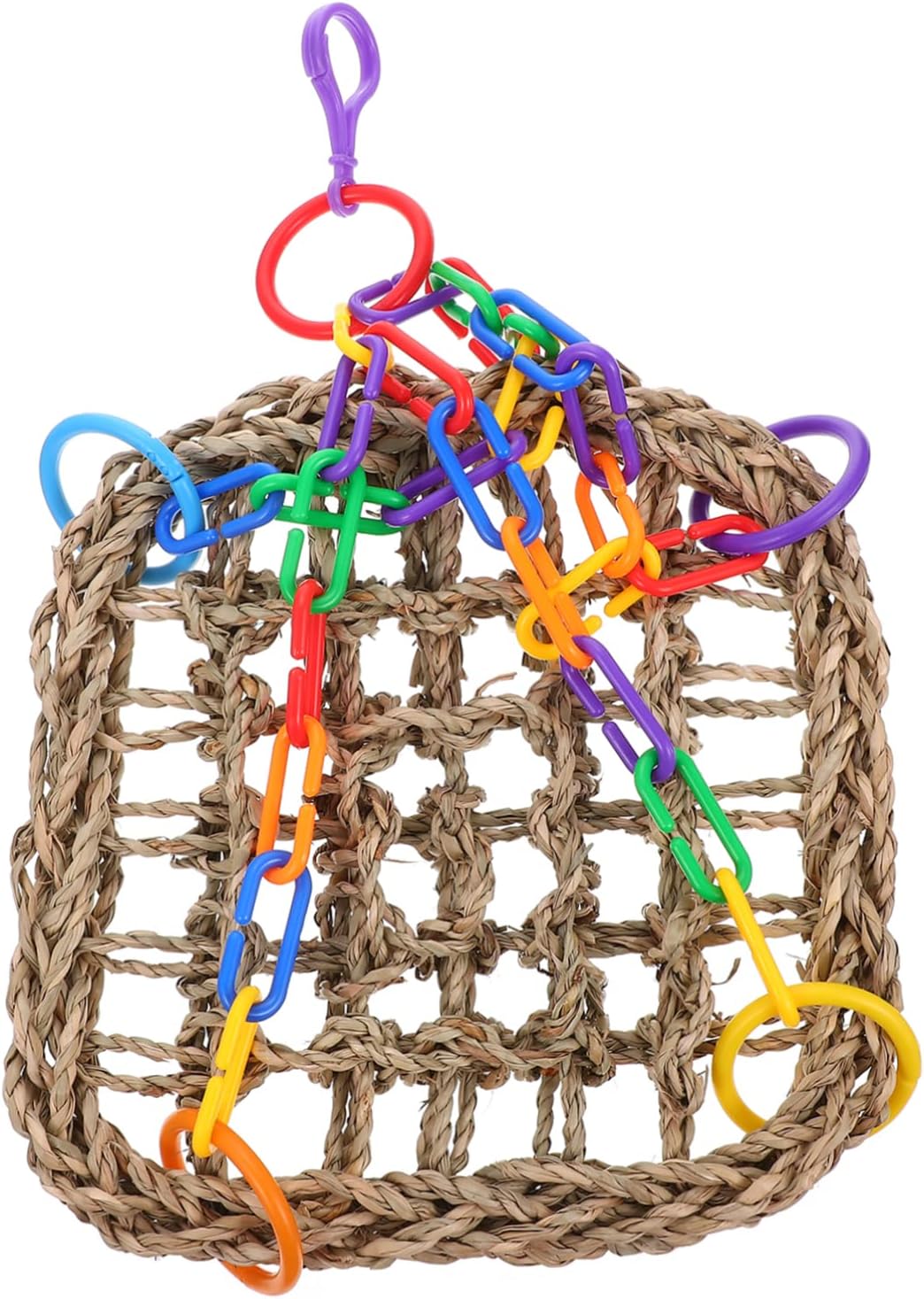 NOLITOY 3pcs Parrot Climbing Toy Woven Bird Perch for Cage Parakeet Toy Bird Swing Pet Supply