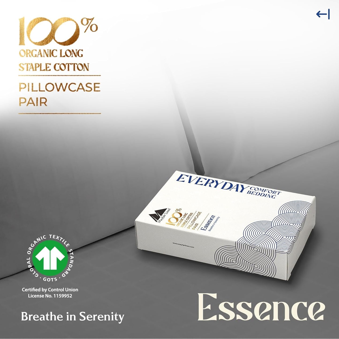 Mayfair Linen 100% Organic Cotton Percale Sheets Full Size - White Cotton Percale Sheets Full, 4 Piece Full Percale Sheet Sets, Soft & Crisp, Cooling Sheets, 16" Deep Pocket Hotel Sheets Full Size
