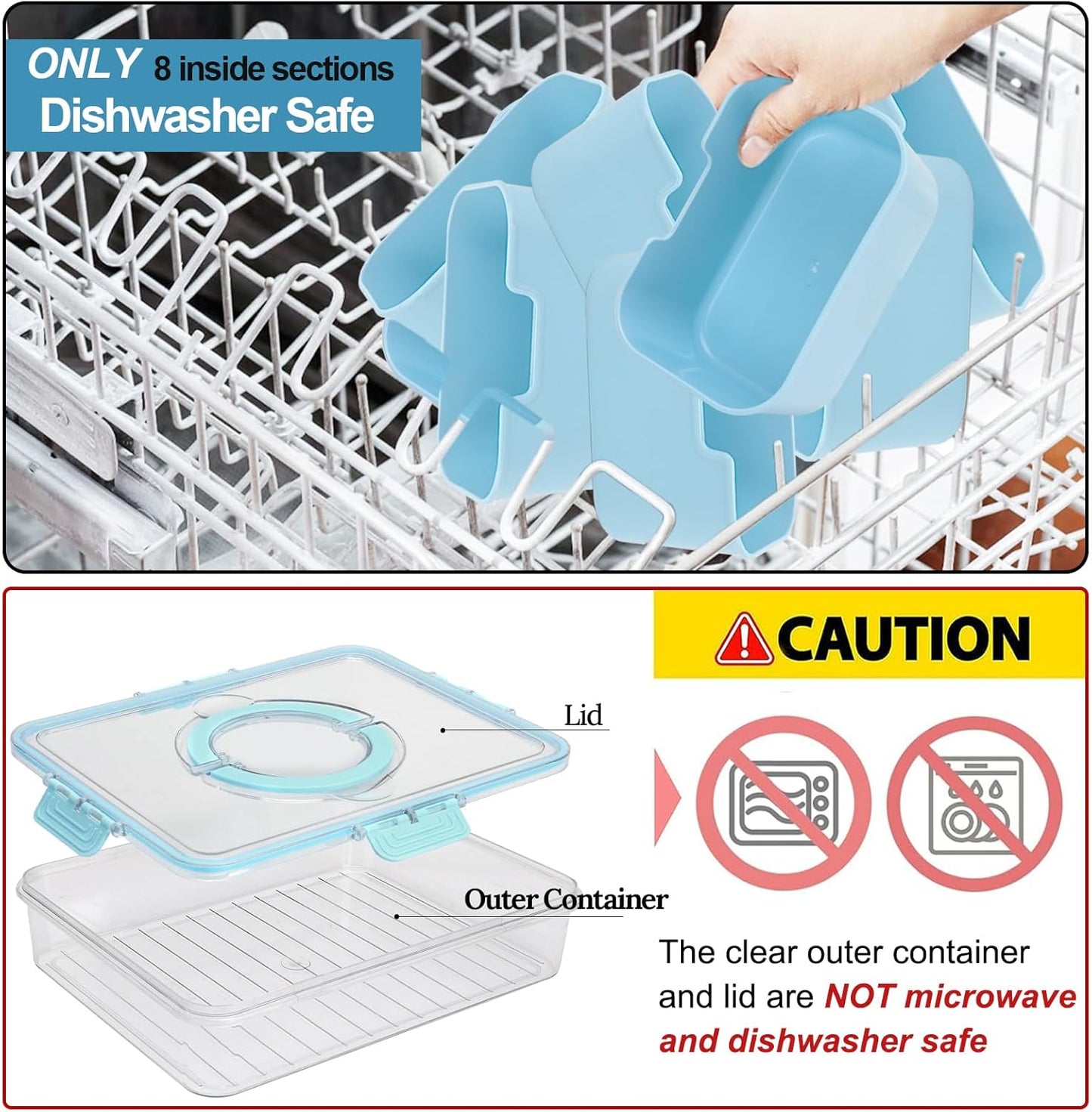 Purilite Select Clear Compartmentalized Snack Box
