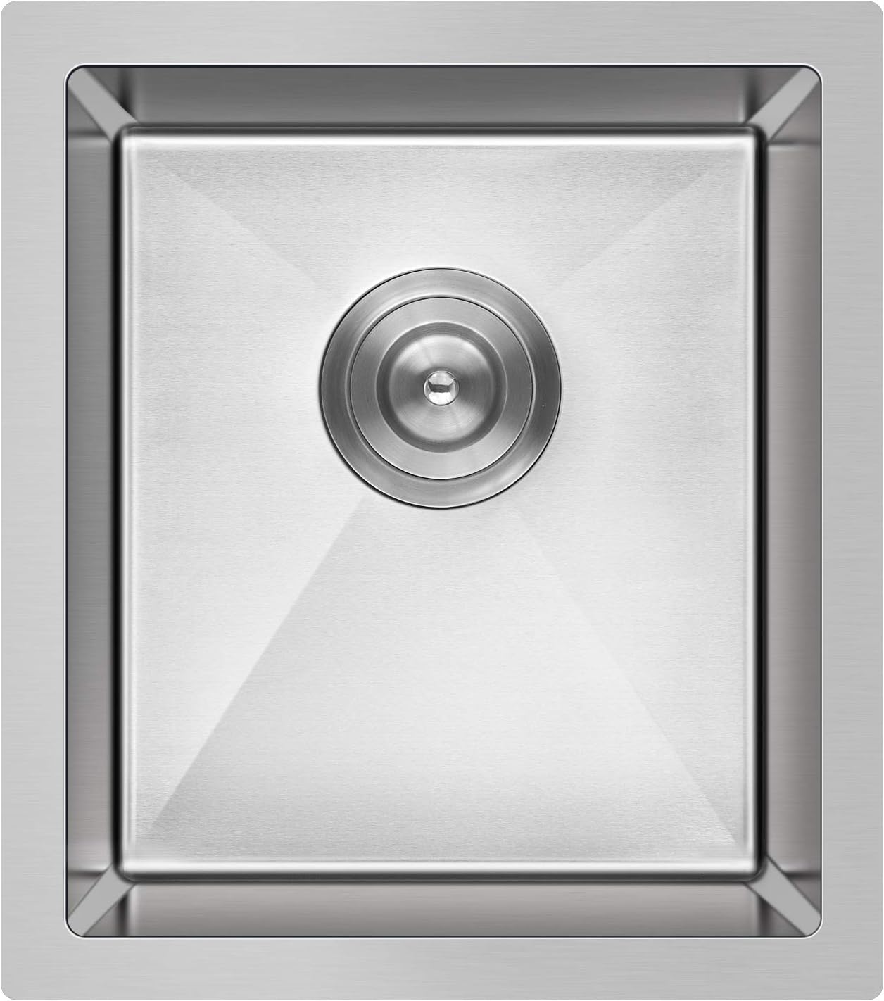 MENATT 20-inch Undermount Kitchen Sink, SUS304 Stainless Steel Handmade Single Bowl Kitchen Sink with Sink Strainer (Brushed), 20"x16"x9"