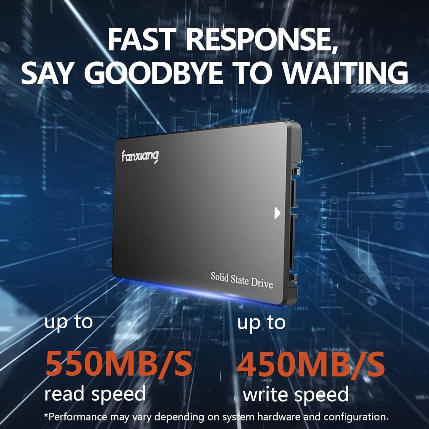 Fanxiang S101 1TB SSD SATA III 6Gb/s 2.5" Internal Solid State Drive, Read Speed up to 550MB/sec, Compatible with Laptop and PC Desktops(Black)