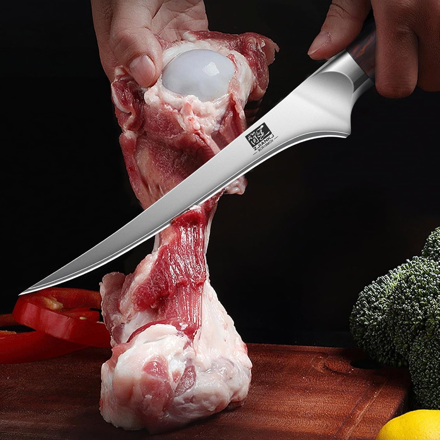 Fillet Knife 7 Inch, Ultra Sharp Meat Boning Knife in 9Cr18MoV High Carbon Steel, Professional Fish Knives with Rosewood Handle for Precise Filleting, Slicing & Trimming