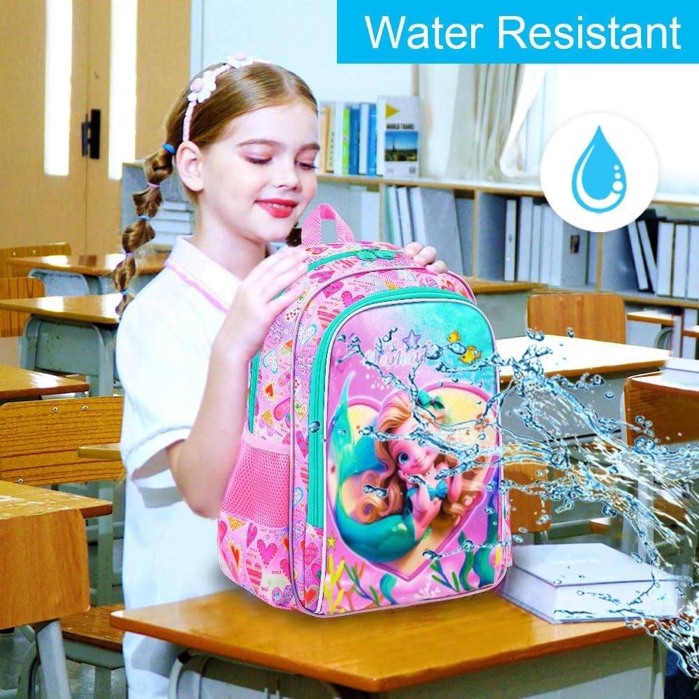 3pcs Backpack for Boys and Girls, 16” Kids Kindergarten Bookbag with Lunch Box, Cute Elementary Backpacks for Boy Girl