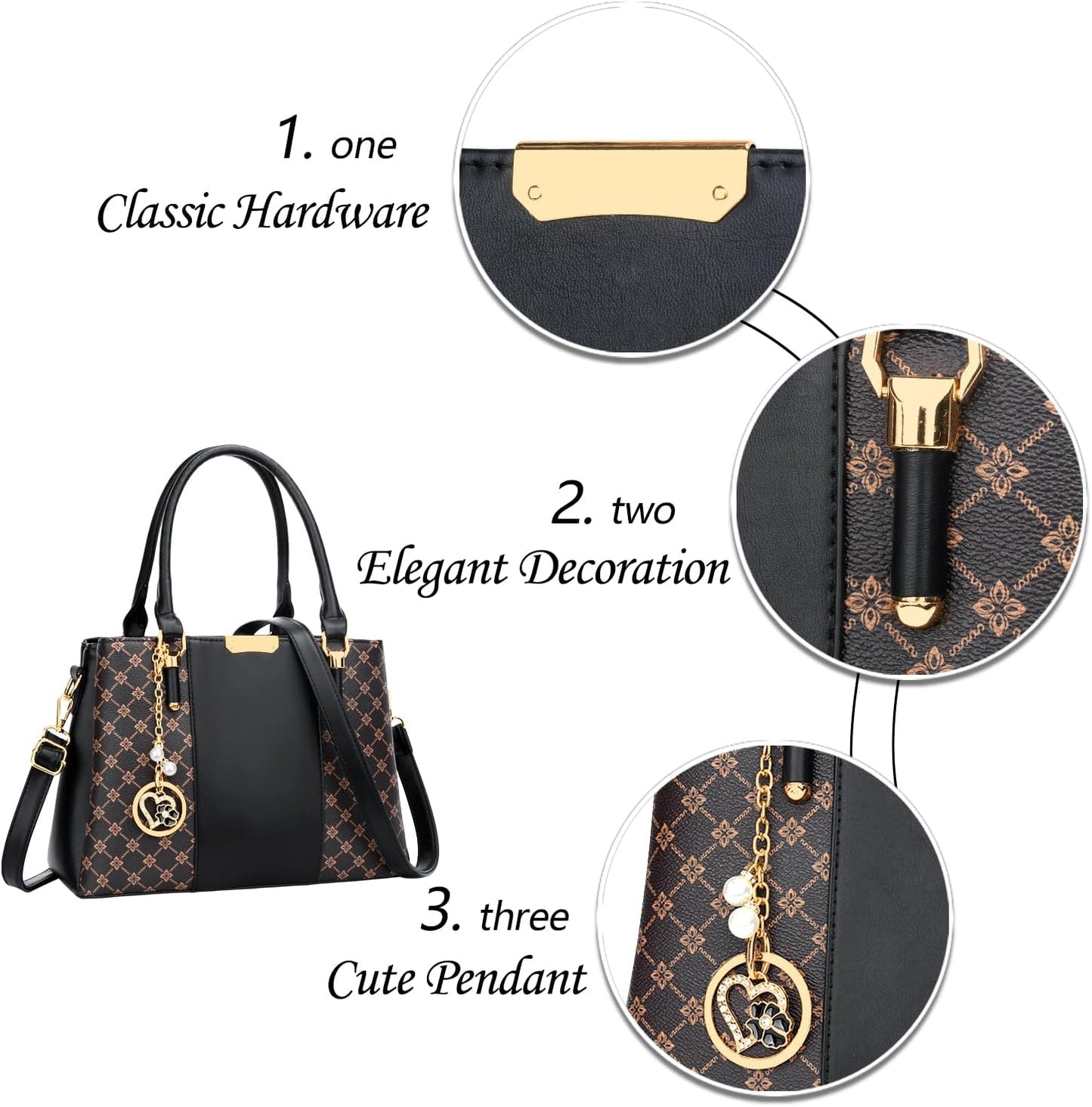 KKXIU Trendy Tote Bag for Women Lightweight Oxford Big Capacity Shoulder Purses and Handbags