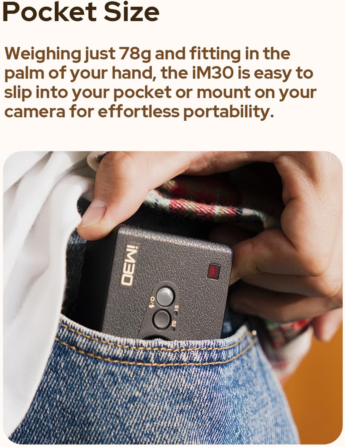 Godox iM30 Mini Camera Flash GN15 On-Camera Speedlite with 7 Power Levels 3.6s Recycle Time Single-Contact Hot Shoe Replacement for Canon Nikon Sony Mirrorless Cameras